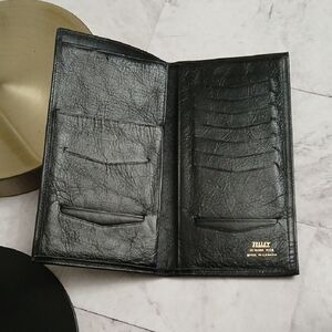 Black Leather Card Wallet, Passport Holder